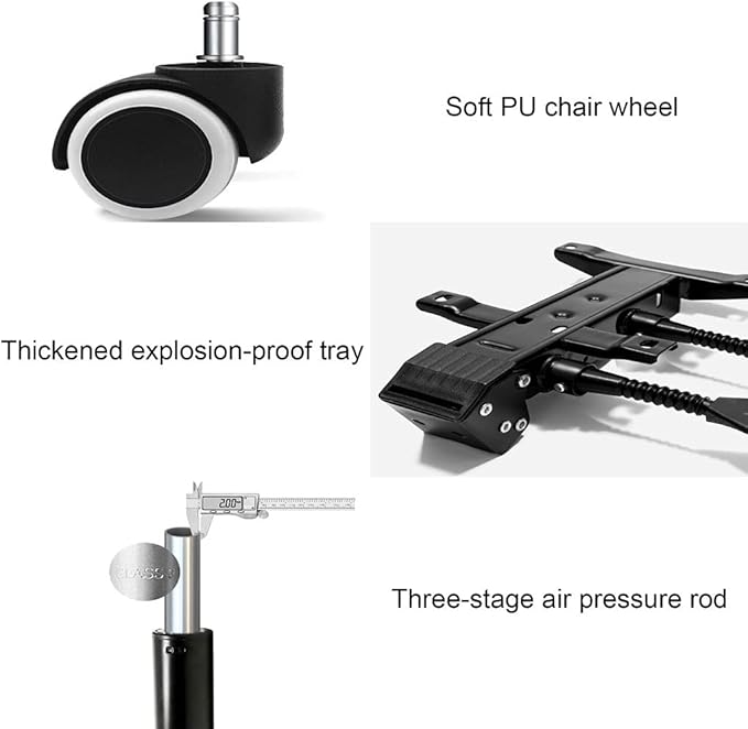 Office Desk Rotating Office Chair Home Can Lie Down Gaming Chair Ergonomic and Comfortable Computer Chair Adjustable Headrest Footrest Home Office Chair (Color : A)
