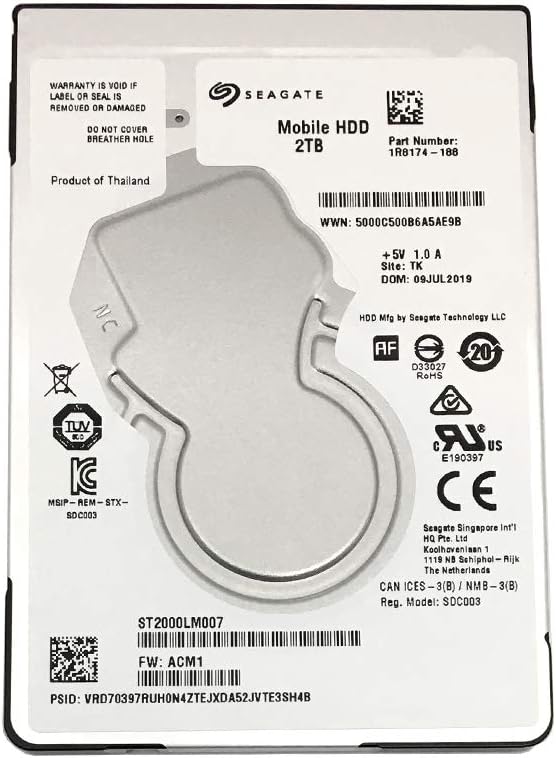 Seagate 2TB SATA 5.4K RPM 32MB 2.5IN (ST2000LM007)