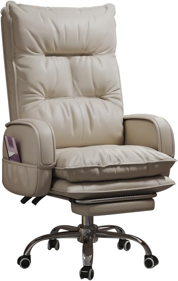 Gaming chair  Home Office Desk Chairs Chair Computer Sofa Chair Can Lie Leisure Desk Chairs with Wheels Gaming Chairs for Adults Office Chair Lift Desk Chair for Living Room Bedroom ( Color : Beige