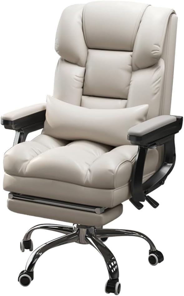 Gaming chair  Computer Chairs for Adults Gaming Chair Ergonomic Office Desk Chair Accent Chairs High Back Chair Lift Chair Student Chair Metal Armchair for Bedroom Living Room ( Color : Beige With