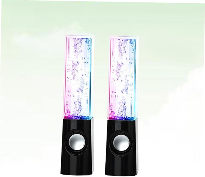 LED Fountain Speakers Colorful Sound Speakers for PC and Laptop Stereo Sound for Parties and Home Use