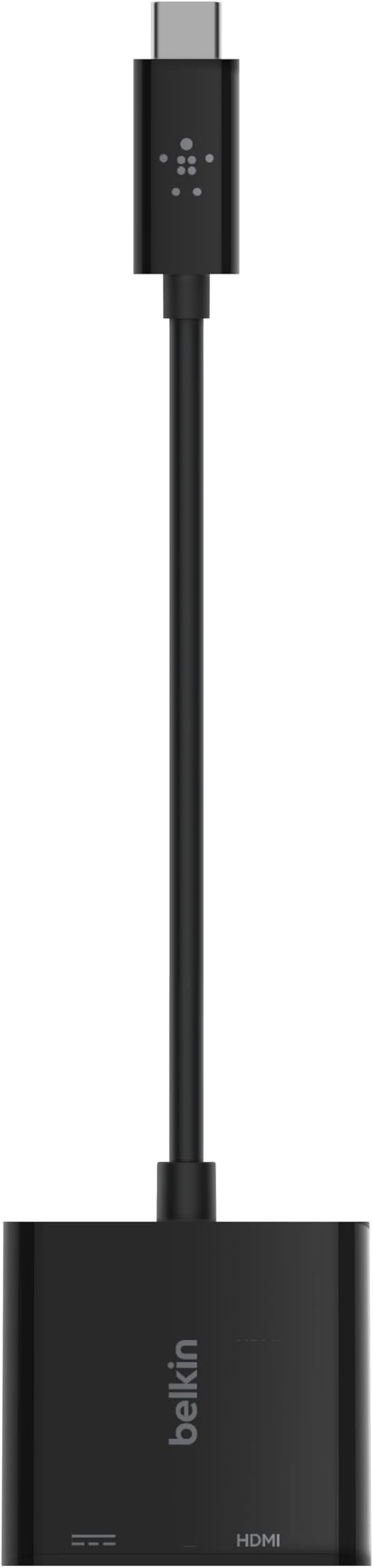 Belkin USB C to HDMI Adapter + USBC Charging Port to Charge While You Display Supports 4K UHD Video Passthrough Power up to 60W for Connected Devices Compatible with MacBook iPad Windows