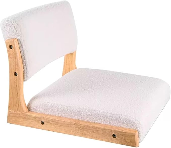 ELEFOCUS Reading Legless Chair Floor Chair Lazy Fabric Cushion Back Support Tatami Living Room 45X48X36CM(C)