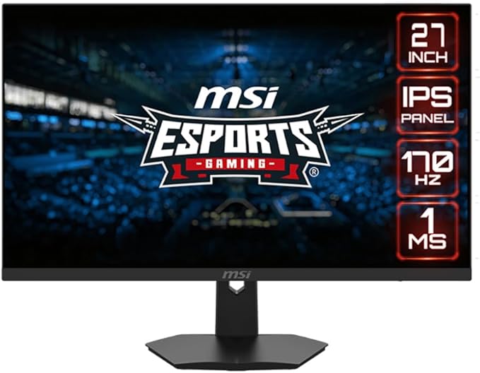 msi G274 27 Gaming Monitor 1920 x 1080 (FHD) IPS 1ms 170Hz G-SYNC Compatible HDMI Displayport Tilt