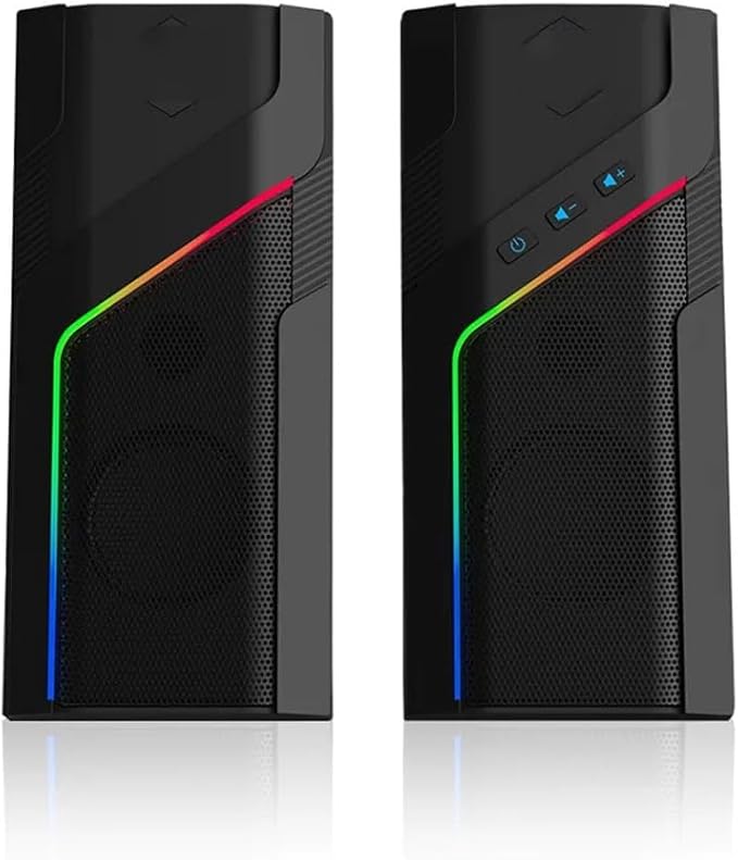 Desktop Computer Speaker Laptop Small Stereo Audio Multimedia Subwoofer Pair