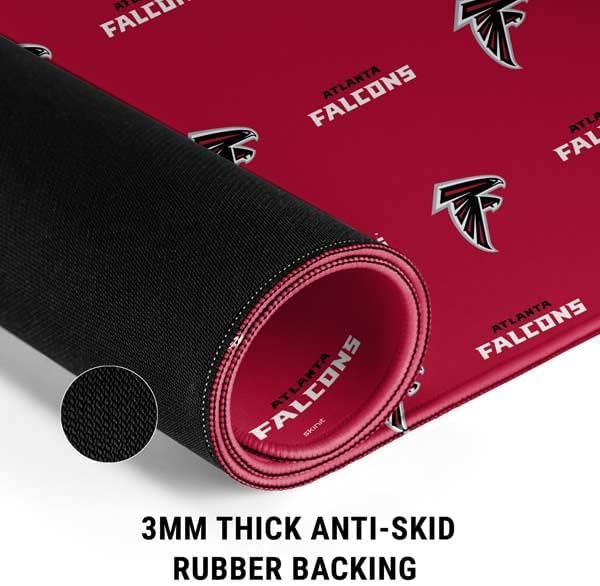 Skinit Extra Large Gaming Mouse Pad - Officially Licensed NFL Atlanta Falcons Blitz Series Design with Stitched Edges Waterproof Non-Slip Rubber Base Desk Mat for Keyboard &amp Mouse
