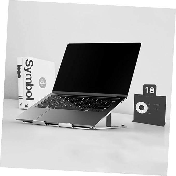 DOITOOL Aluminum Alloy Laptop Cooling Pad with Adjustable Height and Quiet Fan Ventilated Support Stand for Gaming and Office Use Silver Laptop Cooler Base