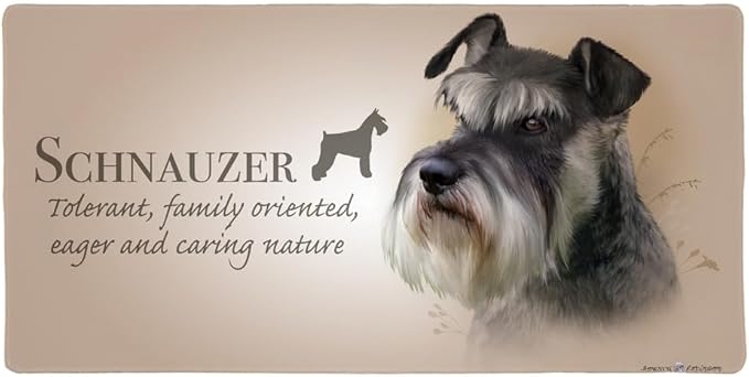 Schnauzer Dog Breed Large Gaming Mouse Pad Desk Mat with Stitched Edges Non-Slip Base for Gamer Home and Office