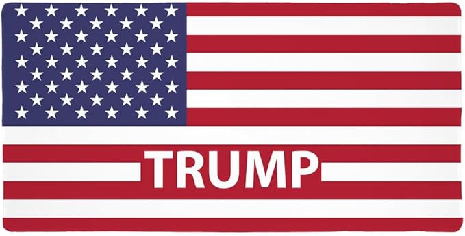 President Trump American Flag Large Gaming Mouse Pad Desk Mat with Stitched Edges Non-Slip Base for Gamer Home and Office