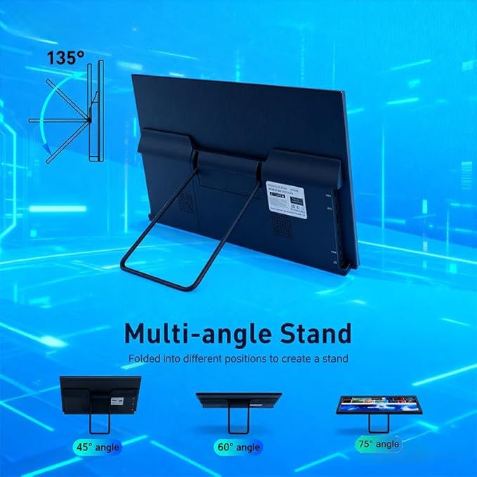 14 Portable Monitor1366*768 HD USB-C HDMI Second External Monitor for LaptopPCMac PhonePSXboxSwichIPS Ultra-Thin Zero Frame Gaming Display