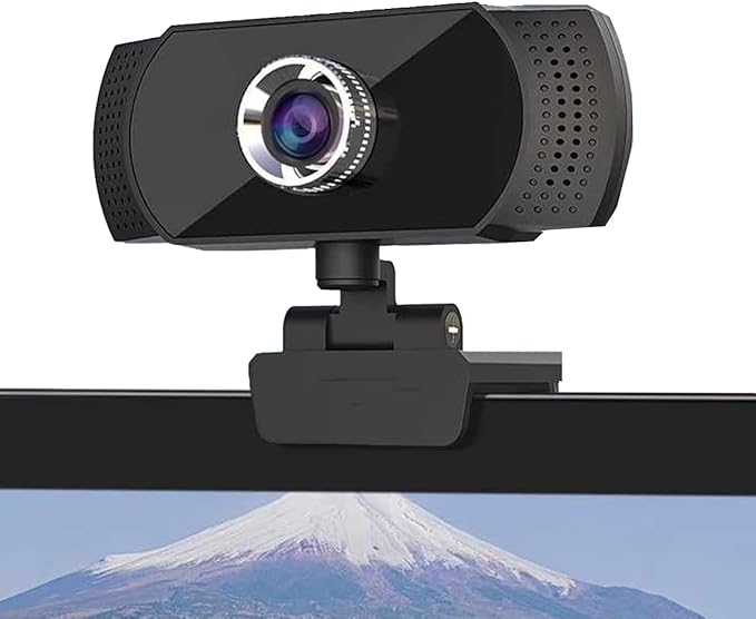 GIZNXBA 1080P Webcam with Microphone Streaming Webcam Manual Focus Plug and Play Noise-Canceling Microphone for Creators Podcasters Meetings