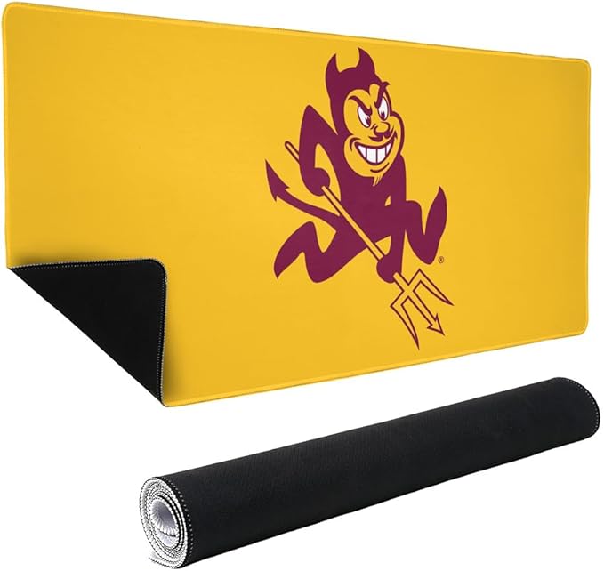 Arizona State University Sun Devils Primary Logo Large Gaming Mouse Pad Desk Mat with Stitched Edges Non-Slip Base for Gamer Home and Office 31.5 x 15.7