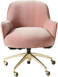 YYDS Chair Flannel Gaming Chair Rotatable Reclining Computer Chair with Fixed Armrest for Bedroom and Living Room Office Chair Ergonomically (Color : Pink)