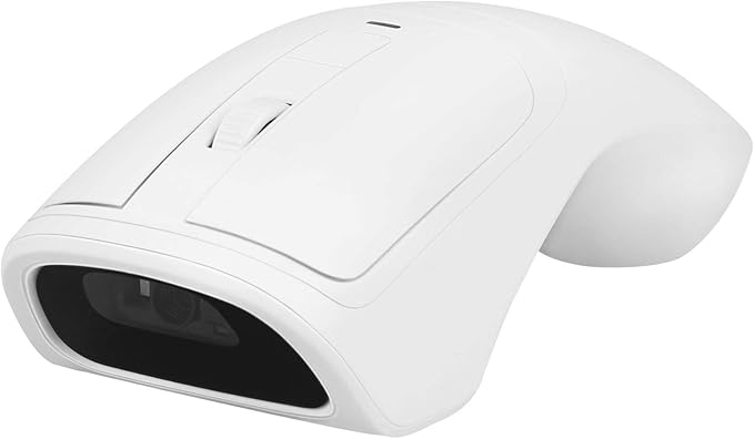 New Wireless Mouse Barcode Scanner 2-in-1 Design 2D Handheld Barcode Scanner with Wireless Mouse Functions for POS SystemStoreSupermarket Warehouse.(Black)