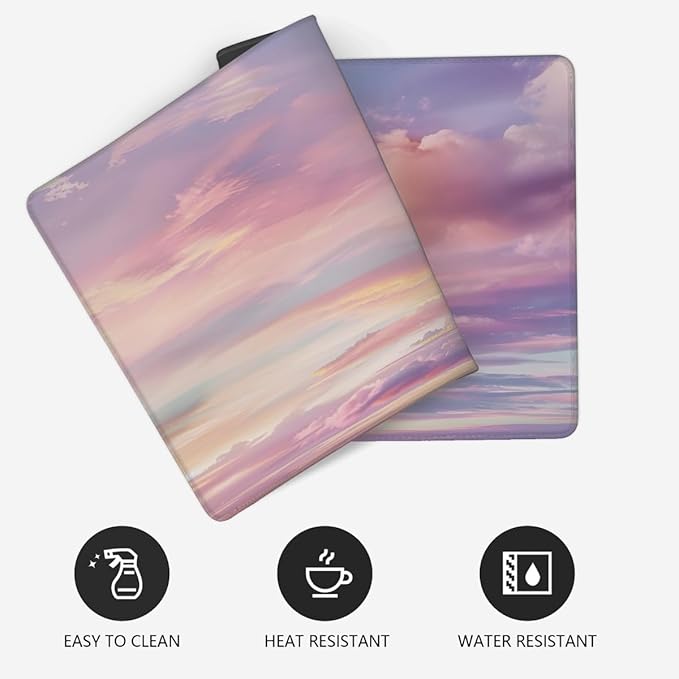 Pink Blue Cloud Large Mouse Pad Gaming Mousepad Desk Mat for Desktop Computer Keyboard Waterproof Mouse Mat Desk Pad with Non-Slip Base for Game School Office Home 35.4 x 15.7