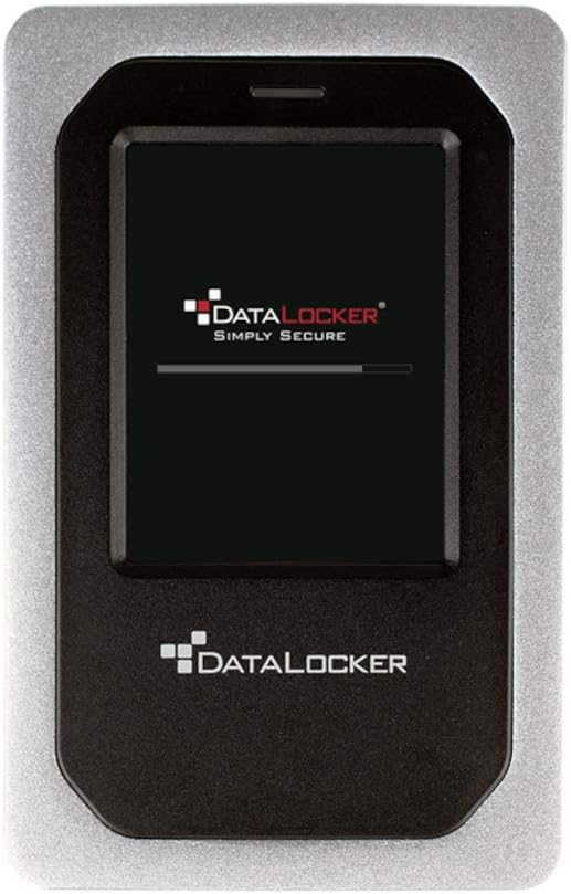 DataLocker DL4 FE 1 TB Password Protected Hardware Encrypted HDD Easy Screen Guided Use AES 256 IP64 Dust TAA Compliant Trusted Supply Chain OS Independent USB-C/USB-A