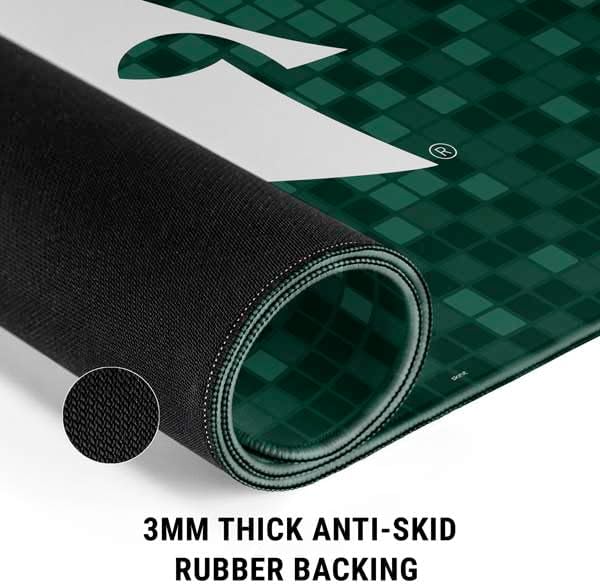 Skinit Medium Gaming Mouse Pad - Officially Licensed Michigan State University Spartans Digital Pixels Design with Stitched Edges Waterproof Non-Slip Rubber Base Desk Mat for Keyboard &amp Mouse