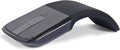Bluetooth Arc Mouse Foldable Slim and Portable Mini Wireless Computer Travel Mouse Folding Optical Touch Mice for Laptop Tablet - Black