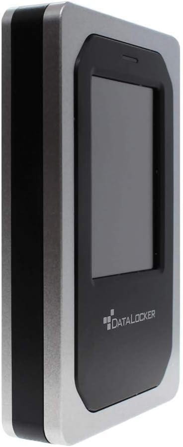 DataLocker DL4 FE 1 TB Password Protected Hardware Encrypted HDD Easy Screen Guided Use AES 256 IP64 Dust TAA Compliant Trusted Supply Chain OS Independent USB-C/USB-A