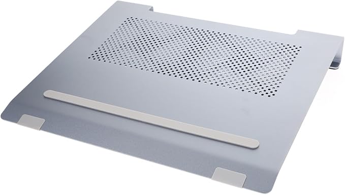 Mikikit Notebook Cooler USB Fans PC Cooler Tabletop Fan Laptop Lap Cooler Laptop Stand Holder Laptop Cooling Pad Aluminum Alloy Grey Laptop Cooler Stand Laptop Cooler with LED Fan Air Base