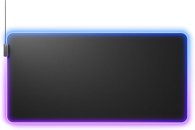GLORIOUS Gaming Mouse Pad GMP 2 GLED - XL - 2-Zone RGB Lighting InfiniGlow RGB Stitchless Edge Premium Cloth Surface Grippy Rubber Base Optimised for Gaming - 18 x 14 x 0.1 - Large Desk Mat
