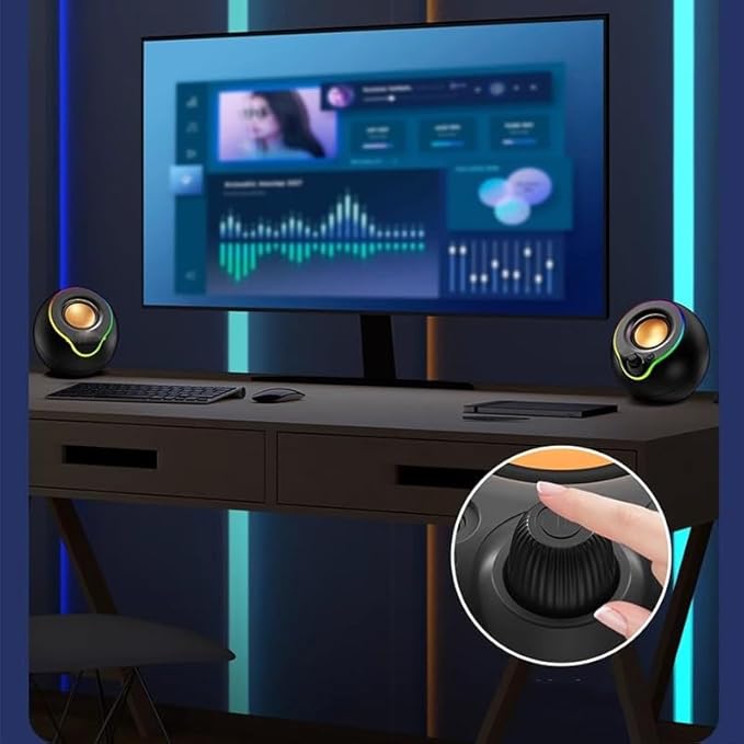 JSEIAJB Computer Audio Desktop Home Desktop Heavy Bass Wired Small Speaker Laptop Speaker