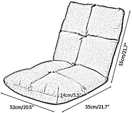 Floor Chair Floor Chair Folding Bed Chair Removable and Washable Single Lounger Sofa 5-Speed Adjustment Floor Sofa for Balcony Bay Window (Color : Dark Blue)