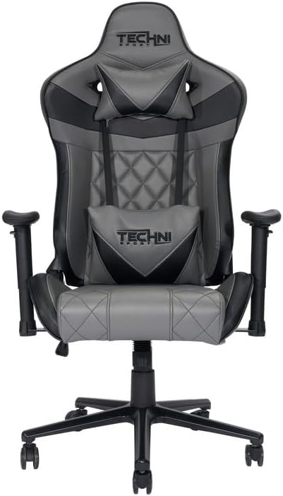 Maykoosh Gaming Chair XL Ergonomic - Adjustable Height Recline &amp Memory Foam - Grey