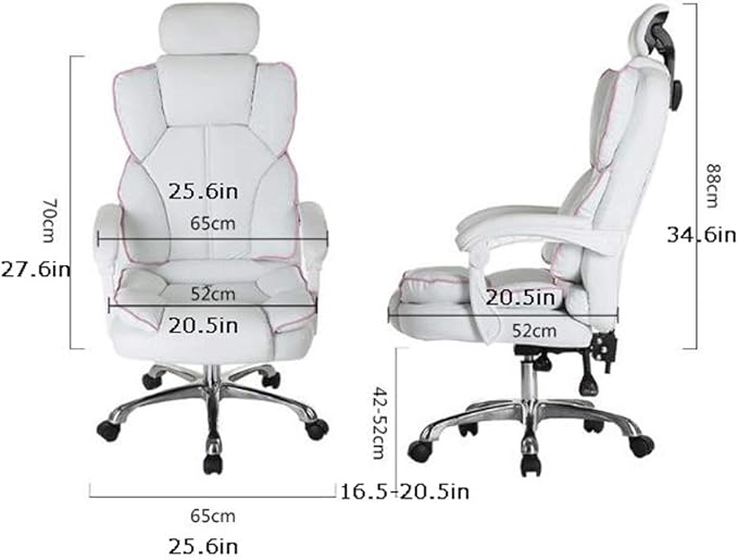 YYDS Chair Reclining Esports Chair Office Boss Chair Luxury Ergonomic Computer Gaming Chair Household Armchair with Footrest Ergonomically (Color : Beige Size : Nylon feet)