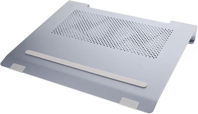 Aluminum Alloy Laptop Cooling Pad Stand for Notebooks to 17.3 Inch with Ventilated Cooling Fans Adjustable Height Gray – Suitable for Gaming and Office Use
