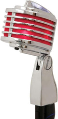 The Fin Retro-Styled Dynamic Cardioid Microphone Chrome Body &amp Red LED
