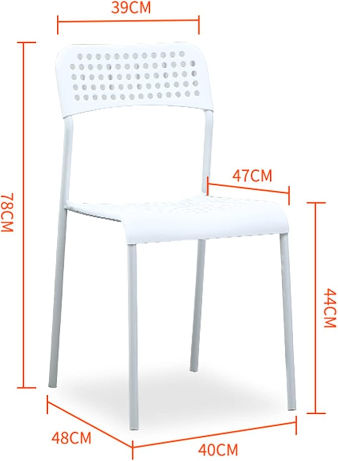 Mlaea Computer Racing Gaming Chair Office Conference Reception Chair with Backrest TV Station Lounge Laboratory Chair 40 * 48 * 78CM(Color:Orange)