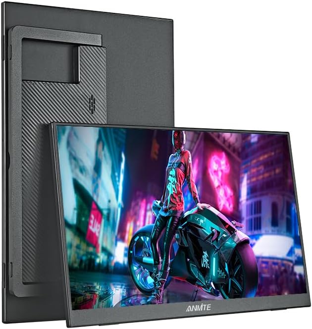 Touch Portable Monitor for Laptop 15.6 Inch Computer Gaming Display Metal Enclosure Mobile Display External Display for Xbox PS4 Phone with Speakers Type-C USB-C HDMI IPS FHD 1080P LED Screen