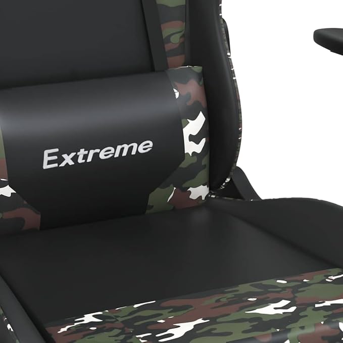 Ergonomic Gaming Chair with Footrest Adjustable Reclining Faux Leather for Office Desk Computer Room