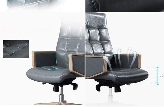 Ergonomic Office Chair with Adjustable Headrest High Back Racing Sport Swivel Chair Flip-Up Armrests PU Leather Executive Gaming Chair 360° Swivel