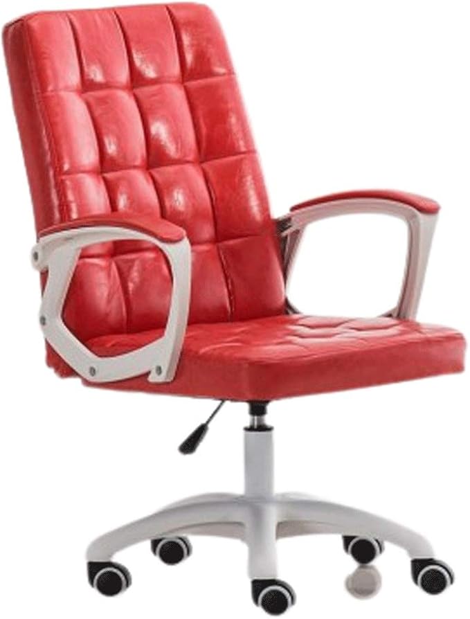 YYDS Chair Fashion Cortex Gaming Chair Executive Ergonomic Swivel Chair with Fixed Armrest Computer Chair Esports Chair for Office Ergonomically (Color : Rose red Size : Steel feet)