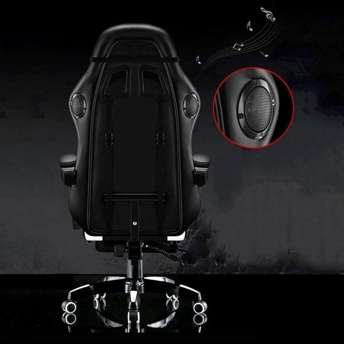 Office Chair E-Sports Chair Racing Game Chair Ergonomic Computer Chair Telescopic Footrest Seat PU Leather Headrest Lift Swivel Chair Chair (Color : A) Needed