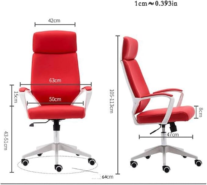 YYDS Chair Artificial Leather Gaming Chair Girls Executive Ergonomic Live Esports Chair High-Back Swivel Chair with Fixed Armrest Ergonomically (Color : White Size : Steel feet)