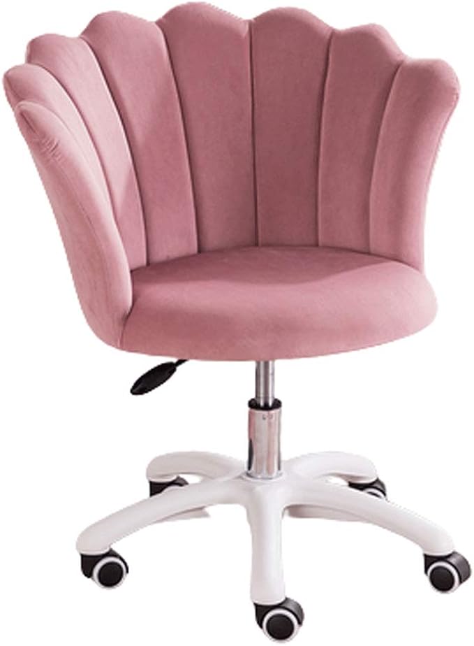 YYDS Chair Comfortable Lazy Gaming Chair Computer Office Chair with Nylon Feet Ergonomic Home Desk Chair for Live BroadcastLiftable Ergonomically (Size : Dirty Pink)