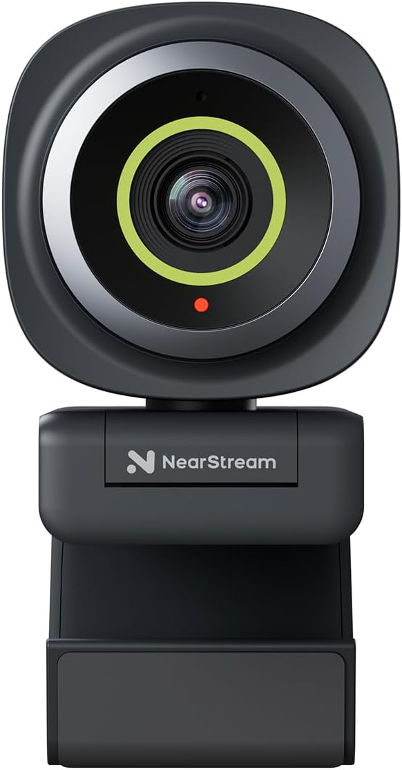 NearStream 2K Webcam for PC Full HD 1080P Webcam with Noise-Canceling Mic Auto FocusSoftware Control Adjustable FOV Plug&ampPlay Compact Web Camera for Desktop Computer for Zoom/Skype/Teams (V0