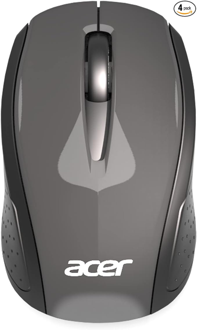 acer RF Wireless Mouse (Gray/Black) Works with Chromebook with USB Plug and Play for Right/Left Handed Users (for Chromebooks Windows PC &amp Mac)