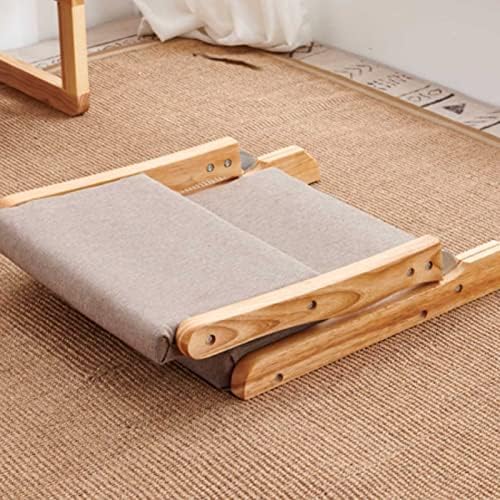 BTZHY Floor Chair Portable Floor Chair with Backrest Folding Wooden Floor Chair Japanese Legless Tatami Seating Chair for Home Office