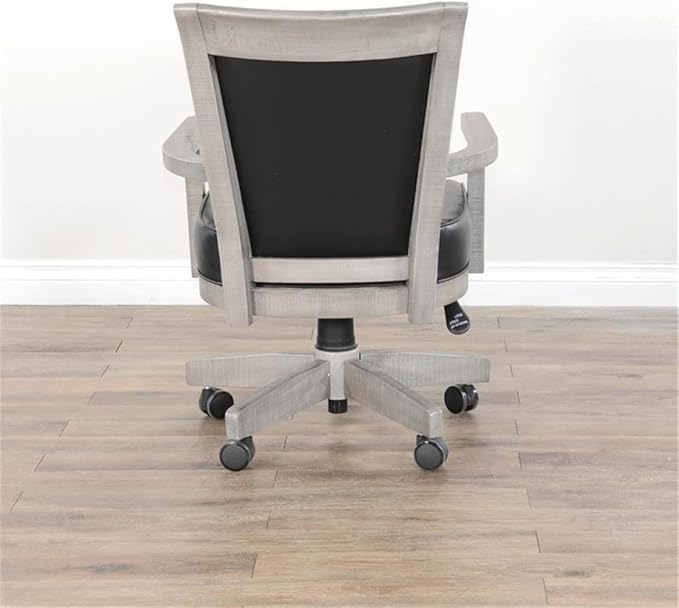 Sunny Designs Doe Valley Caster Poker Game Chair (Alpine Grey)