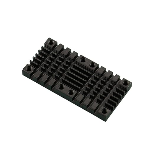 10 PCS 25x25mm 25 * 50mm Radiator and 5V 12V Cooling Fan Combination Aluminum Radiator Small Cooler(Color:50x25mm Radiator)
