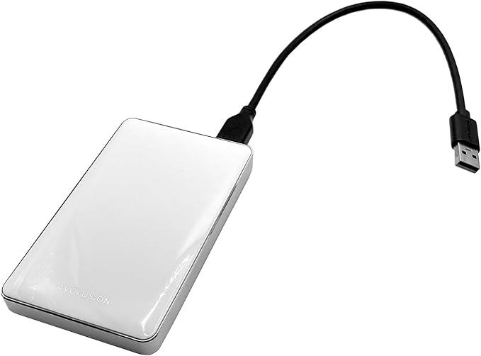 Avolusion T1 Series 1TB USB 3.0 Portable External Gaming Hard Drive (for Xbox One X S &amp Series X|S - Pre-Formatted) White