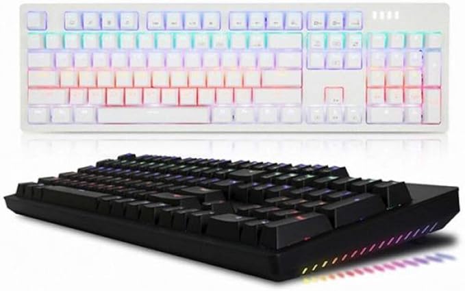 ABKO K515 RGB Gaming Quick Swap Switch Mechanical Keyboard (English/Korean Keycaps) (Black Blue Switch)