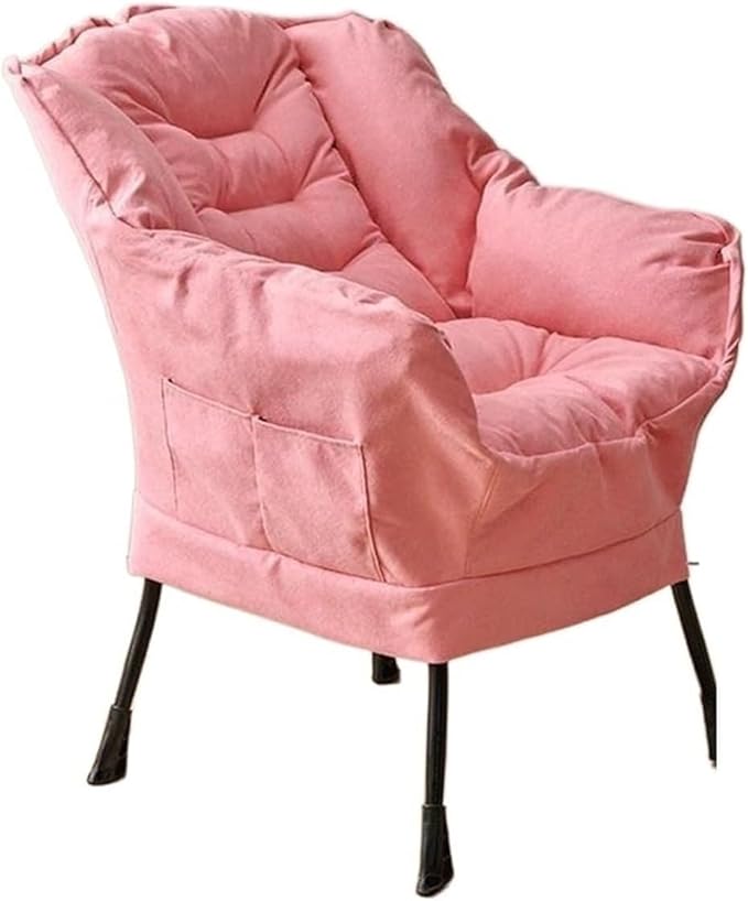 Gaming Chair Computer Chair Sofa Wholesale Armchair Bedroom Comfortable Chair Armchair Chair (Color : Tq Pink Suede Peda)
