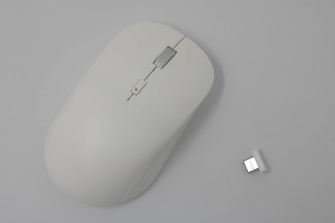 Wireless USB-C Mouse for All Laptops - Comfortable and Compact Design Optical Sensor Bluetooth Connectivity AA Battery Powered World's Smallest USB-C Receiver - Compatible with All Computers