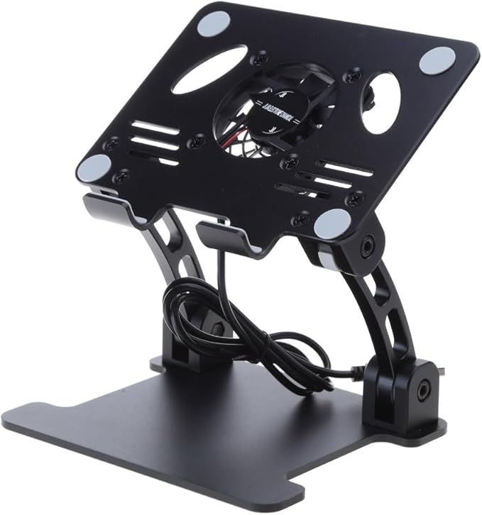 Laptop Cooler Stand Foldable Holder Bracket Turbo Fan USB Riser Aluminum Alloy