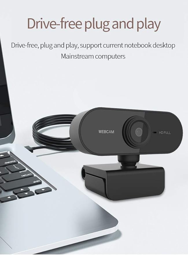Computer Camera 1080P Series Webcam Auto-Focus Computer Camera with Microphone Rotatable Desktop Laptop PC Web Cam for Internet Meeting Living (Color : 002)